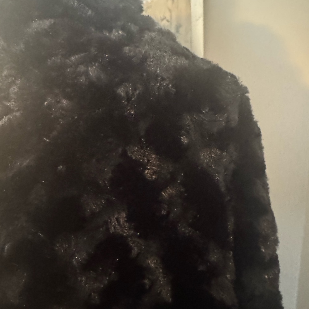 Jessica Black Faux Fur Cape - Picture 3 of 8